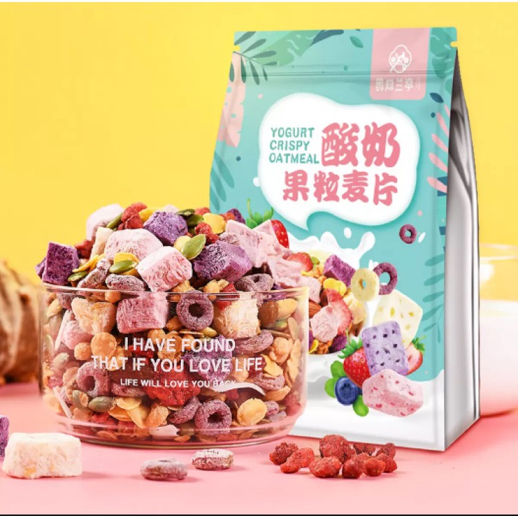 NGŨ CỐC SỮA CHUA HOA QUẢ GIẢM CÂN, KETO TÚI 500G | BigBuy360 - bigbuy360.vn