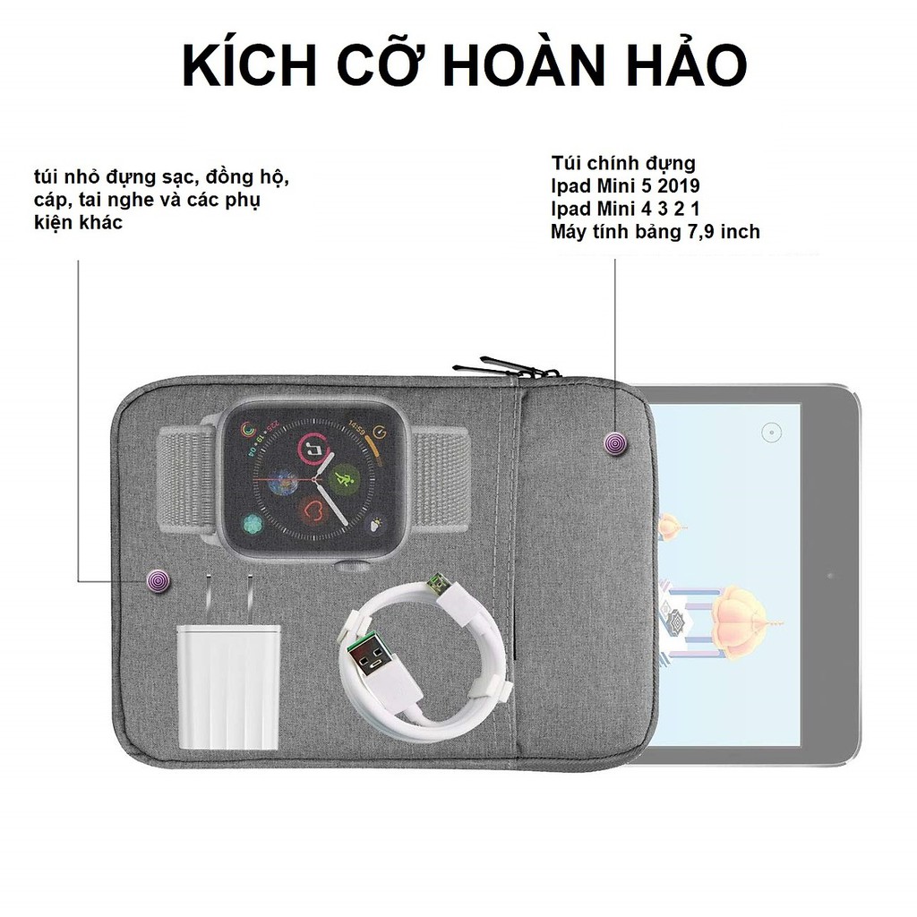 Túi Chống Sốc Dành Cho Ipad Mini 5 2019, Ipad Mini 1 2 3, Các Loại Máy Tính Bảng Kích Thước 7.9 Inch Chống Nước, Chống X | BigBuy360 - bigbuy360.vn
