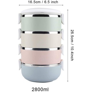 Cặp Lồng Giữ Nhiệt Đựng Cơm Đựng Thức Ăn - Cặp Lồng Lúa Mạch 4 Tầng