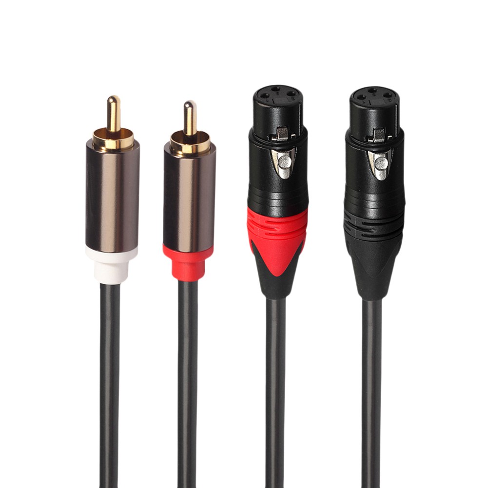 Dây Cáp Âm Thanh 2rca Xlr Hai Hàng Bằng Pvc Phù Hợp Cho Bộ Khuếch Đại Âm Thanh Microphone