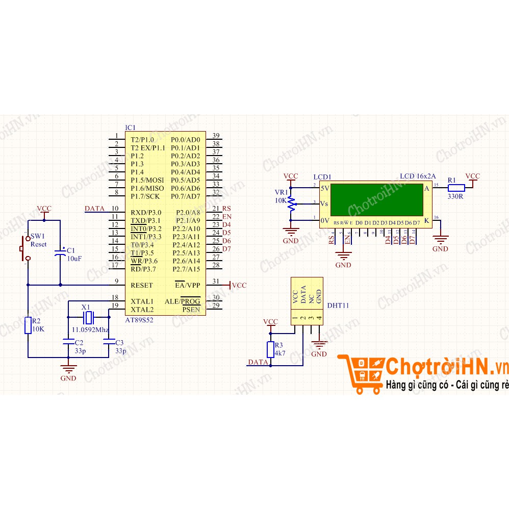 Cảm Biến Nhiệt Độ -Độ Độ Ẩm DHT11