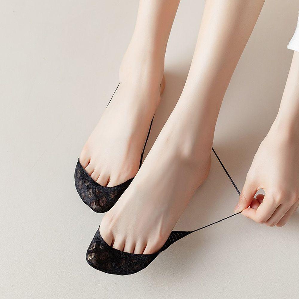 Vớ Lụa Lạnh Cổ Thấp Màu Trơn Thoáng Khí Thời Trang Cho Nữ