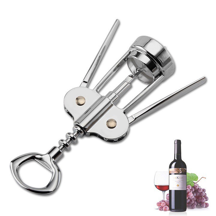 MỞ RƯỢU VANG - KHUI NẮP RƯỢU VANG INOX ĐA NĂNG SÁNG BÓNG CHỐNG HAN RỈ