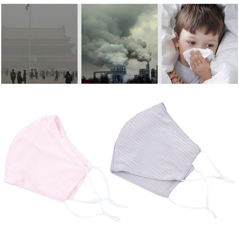 Khẩu Trang Bảo Vệ Miệng Chống Nắng Chống Bụi Thoáng Khí Màu Trơn Họa Tiết Kẻ Sọc Có Thể Giặt