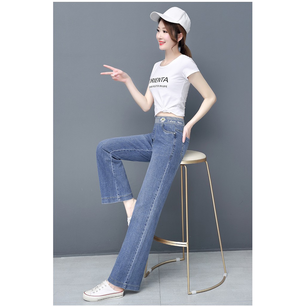 193P65 - Quần jean nữ ống rộng hàng nhập - giá 620k