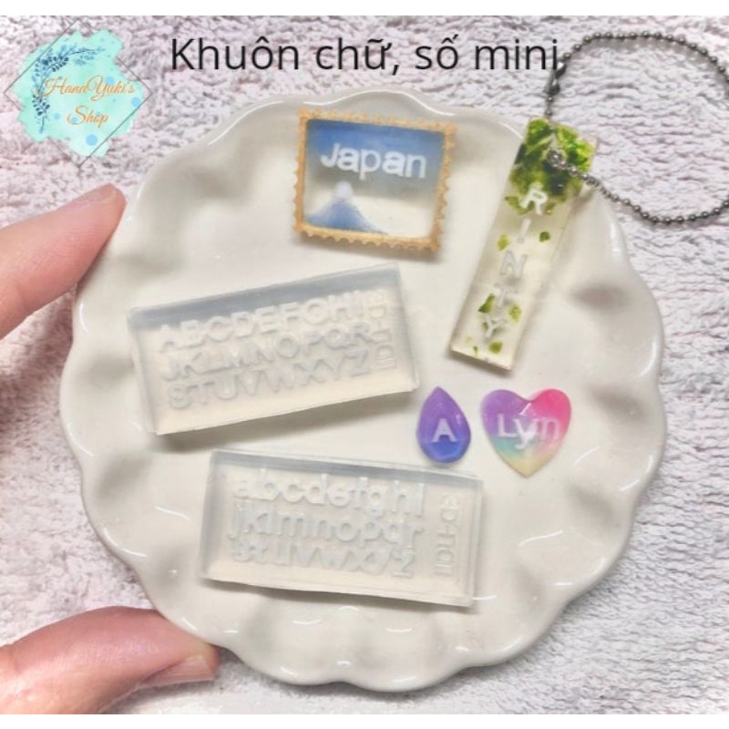 keycap] combo 3 Khuôn chữ, khuôn số size nhỏ dùng tạo kiểu chữ, số đẹp trong Resin