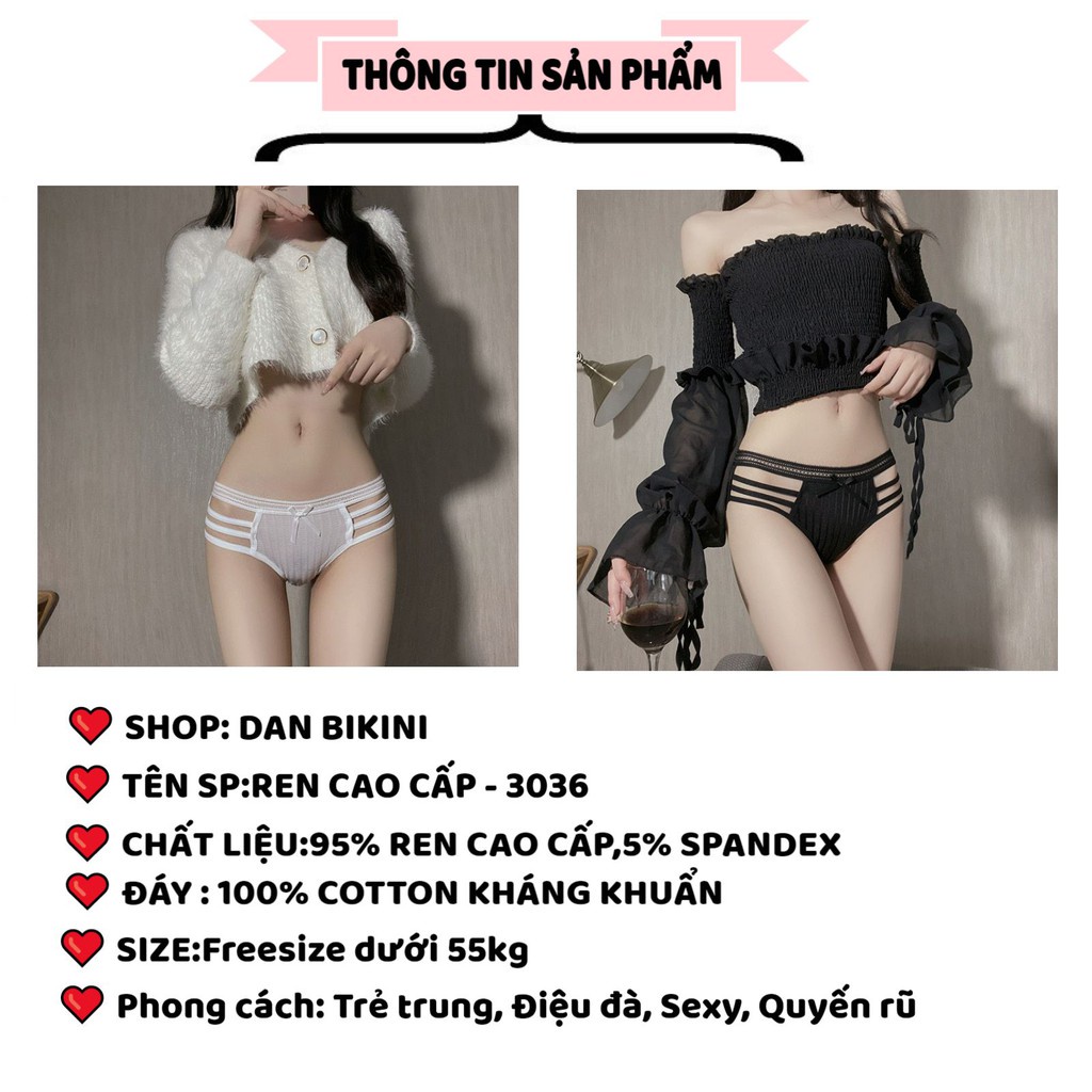 Quần Lót Nữ Ren Sexy thiết kế dây đan ngang gợi cảm sexy mã 3036