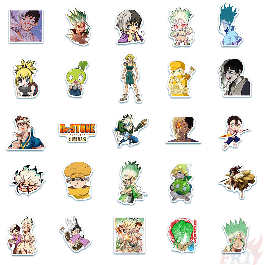 Bộ 50 Hình Dán Chống Thấm Nước Dr.Stone - Series 05 Anime Ishigami Senkuu