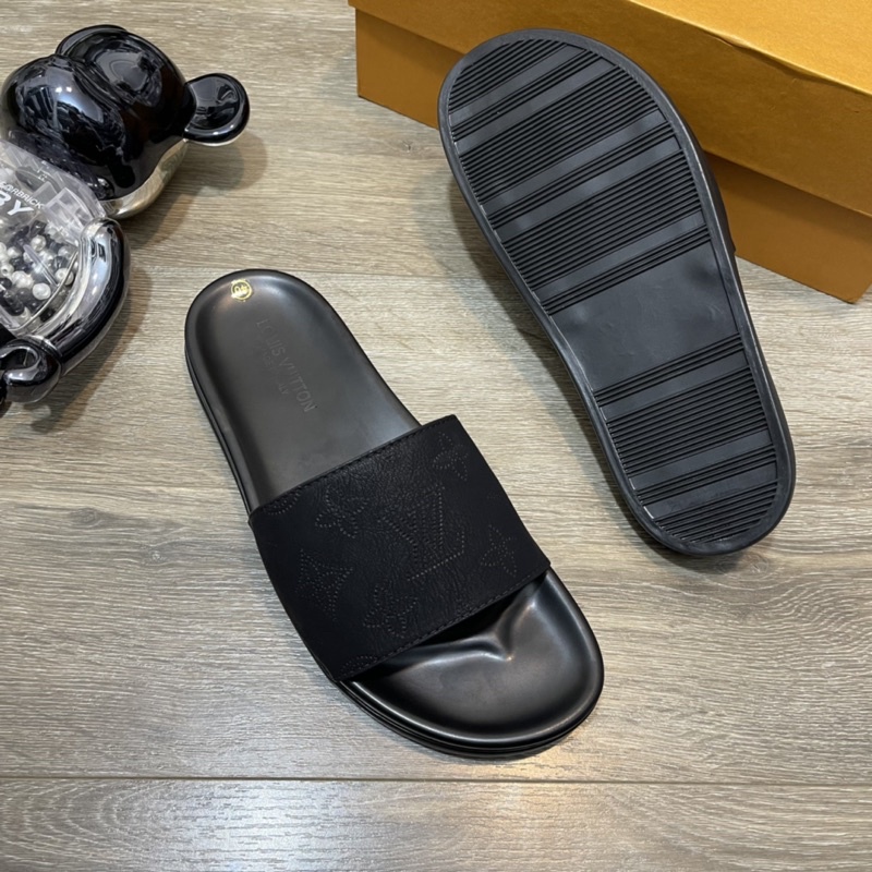 Dép Quai Ngang In Logo Đế Cao Su Cao Cấp - Dép Nam Quai Dập Cao Cấp