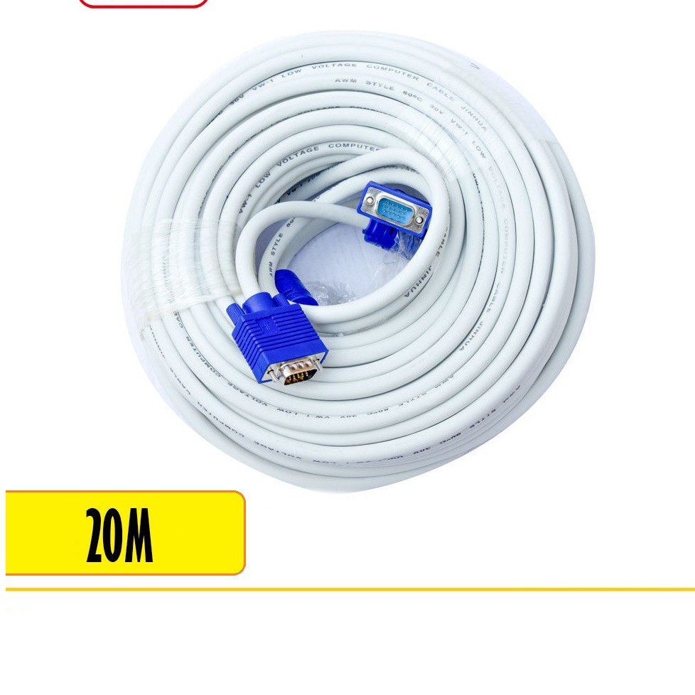 Dây VGA 2 đầu chống nhiễu 20m - Cáp VGA 2 đầu chống nhiễu cao cấp