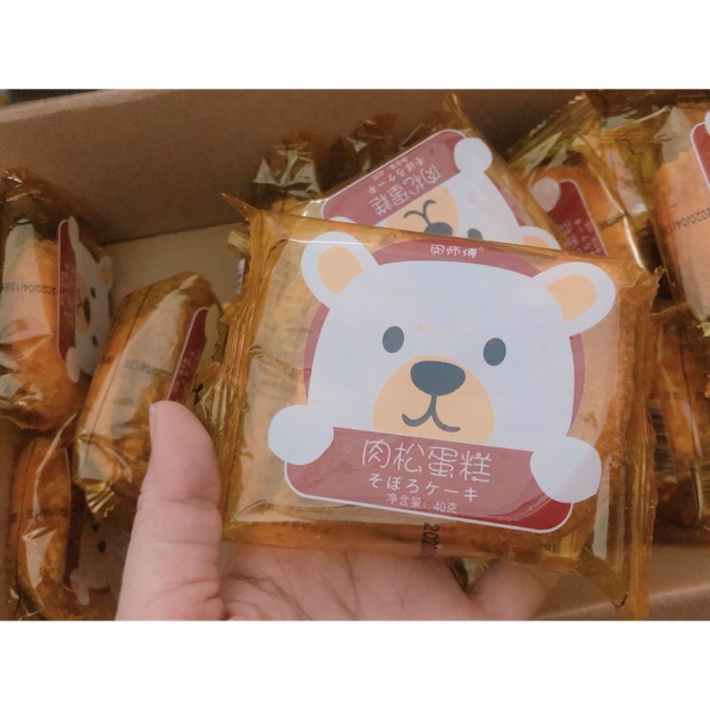 Bánh gấu ruốc chà bông 1 cái