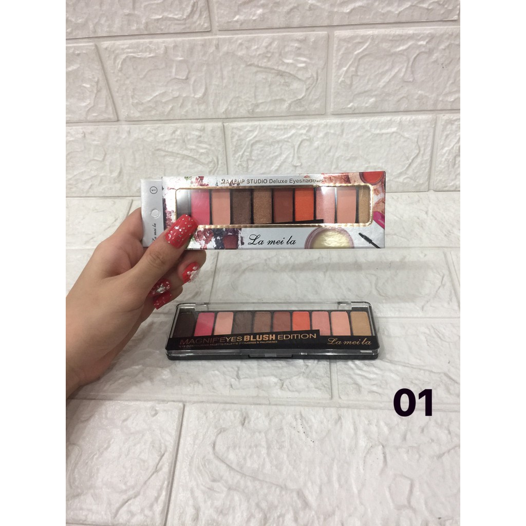 Phấn mắt La Mei La 10 ô Makeup Studio Deluxe Eyeshadows 01