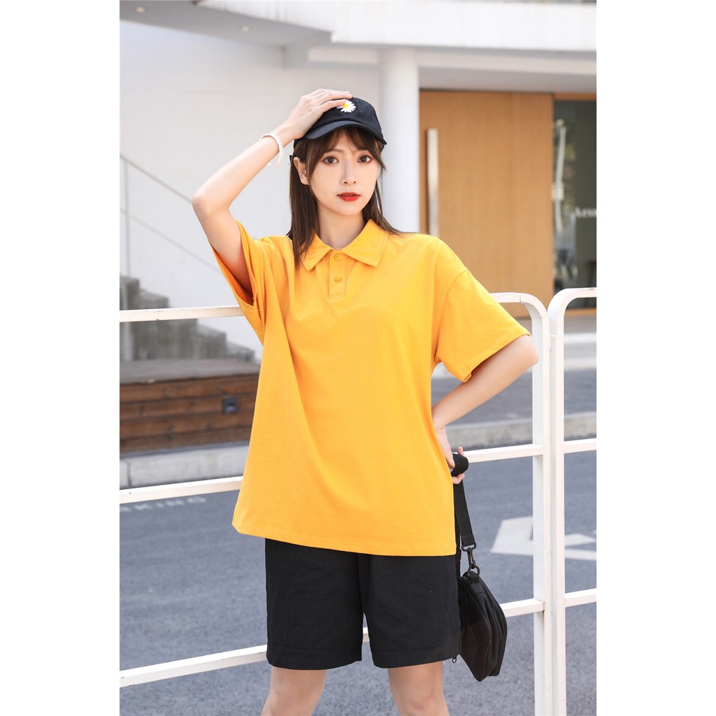 Áo polo DOVOHA [HÀNG QUẢNG CHÂU] Áo thun unisex freesize form rộng chất đẹp thiết kế basic AT04