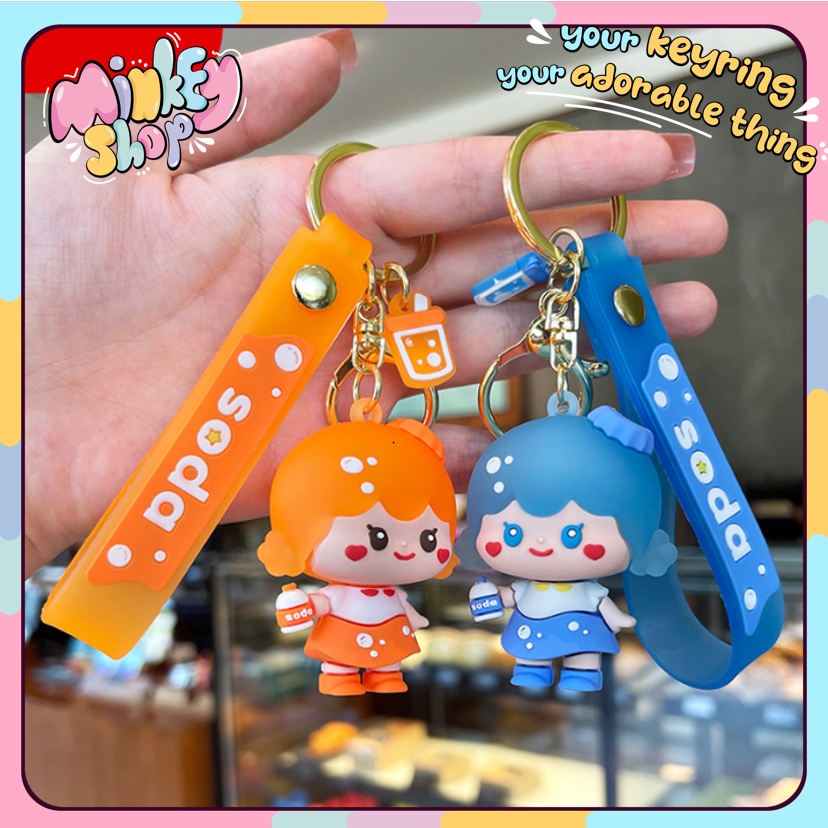 Móc Khóa Đẹp Hình Bé Soda Cute phụ kiện Túi Xách dễ thương -Minkey