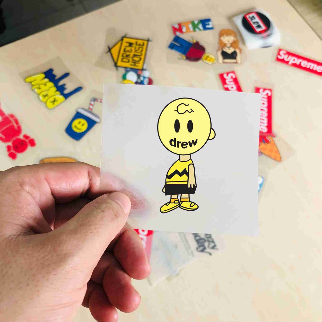 Hình ủi nhiệt bộ hoạt hình dễ thương 4 - Decal ủi áo drew xinh