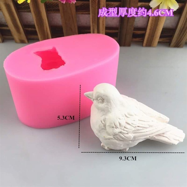 Khuôn Silicon chim liền khối (hồng)