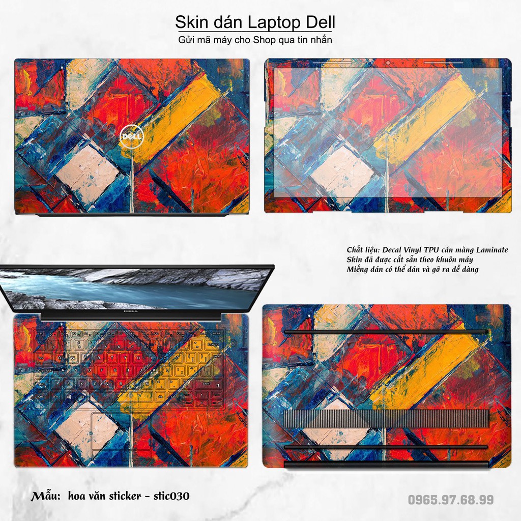 Skin dán Laptop Dell in hình Hoa văn sticker nhiều mẫu 5 (inbox mã máy cho Shop)