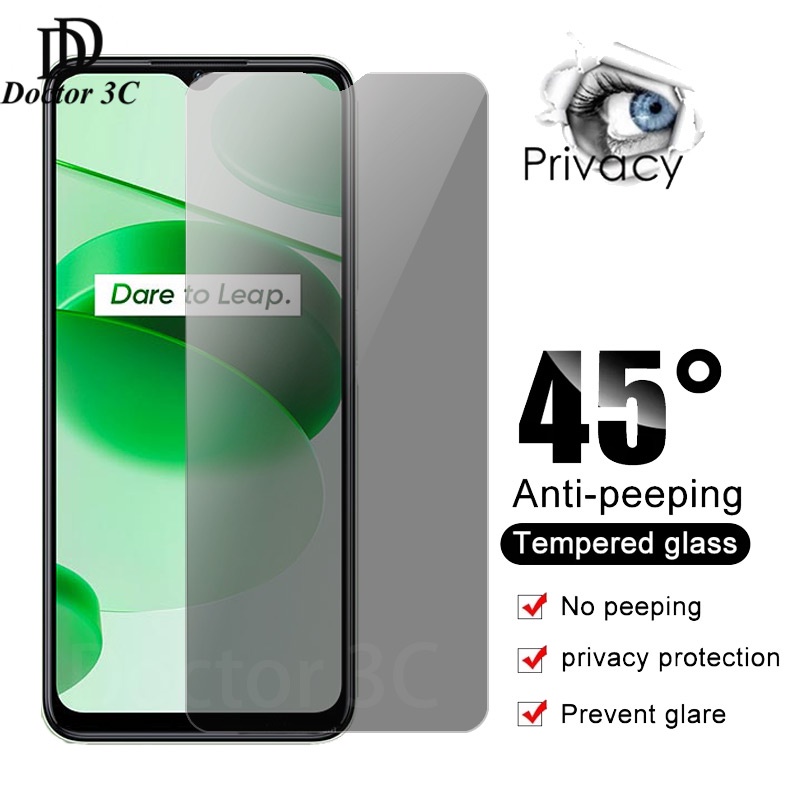 Kính Cường Lực Chống Nhìn Trộm Cho Realme C53 C55 C35 C33 C30s C30 C31 C25 C25s C25y C21 C21y C20 C17 C15 C12 C11 C3 4G 5G 2023