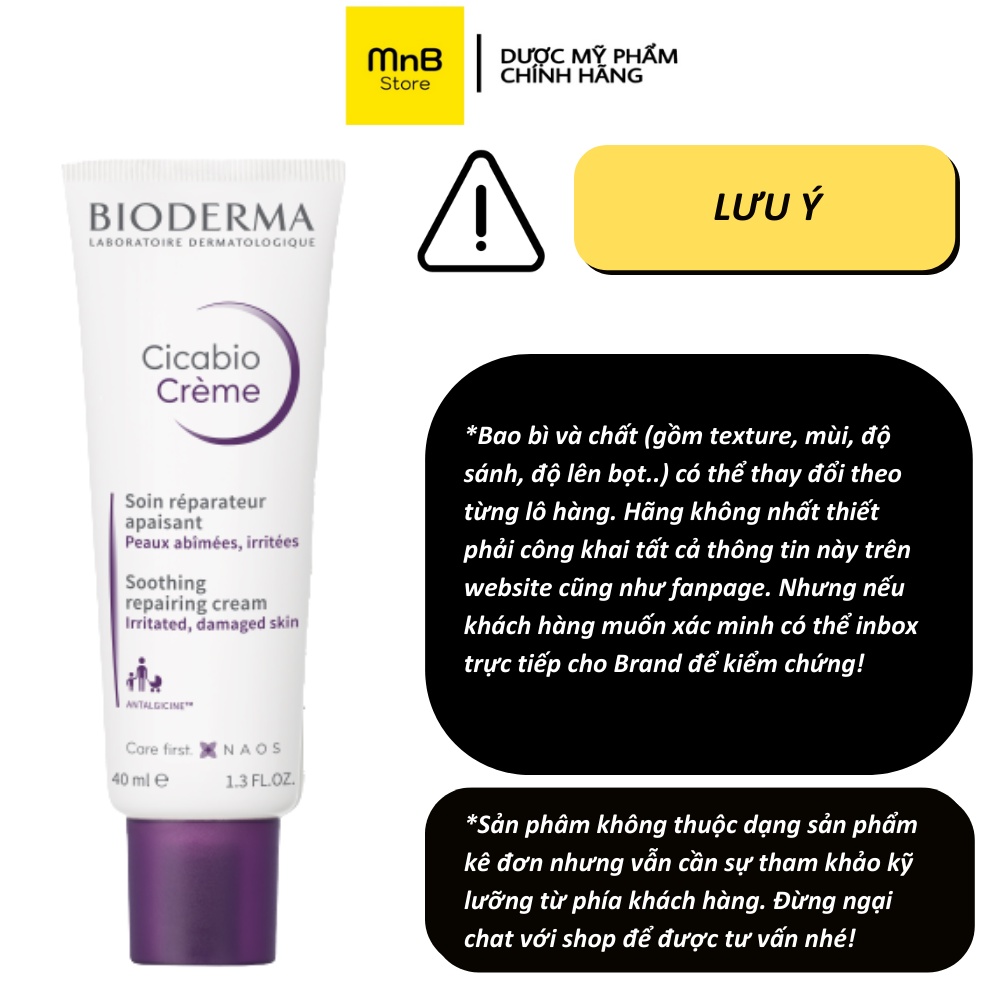 Kem dưỡng phục hồi Bio Cicabio Cream làm dịu và giảm đỏ rát da 40ml