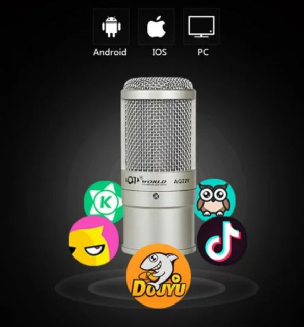 [GIÁ TỐT] Micro Thu Âm AQTA AQ 220 - Micro Hát Karaoke - Livestream Cao Cấp (Giao màu ngẫu nhiên)