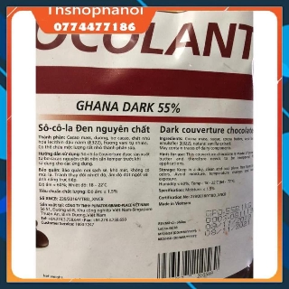 Socola hạt Nút 55% Puratos màu đen gói 1kg