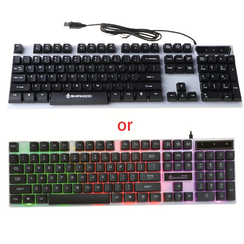 Bàn Phím Nổi Chơi Game Có Dây USB Màu Cầu Vồng