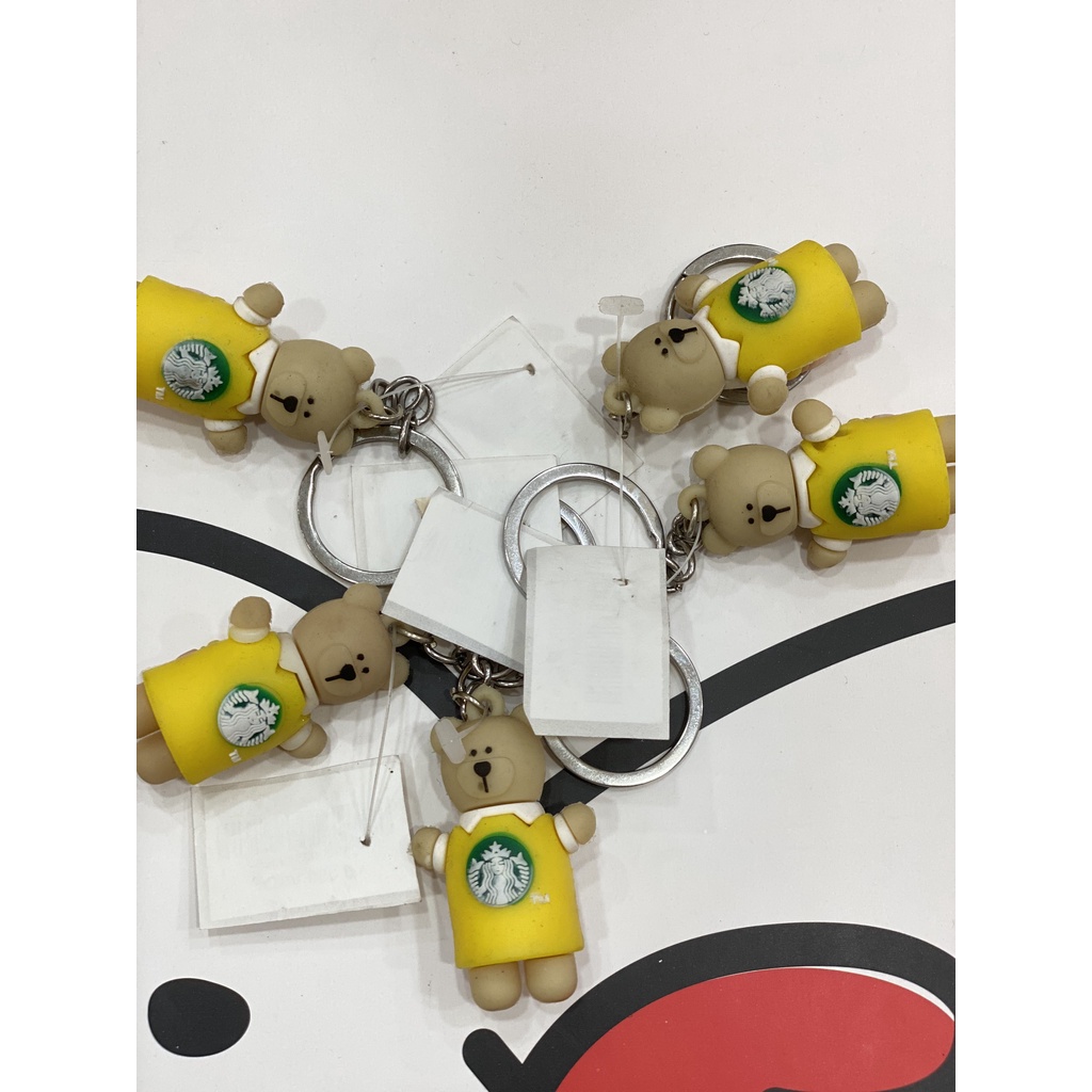 Móc Khóa Hình Con Gấu, Lon Nước, khủng Long, Xương Rồng, Bé Gái