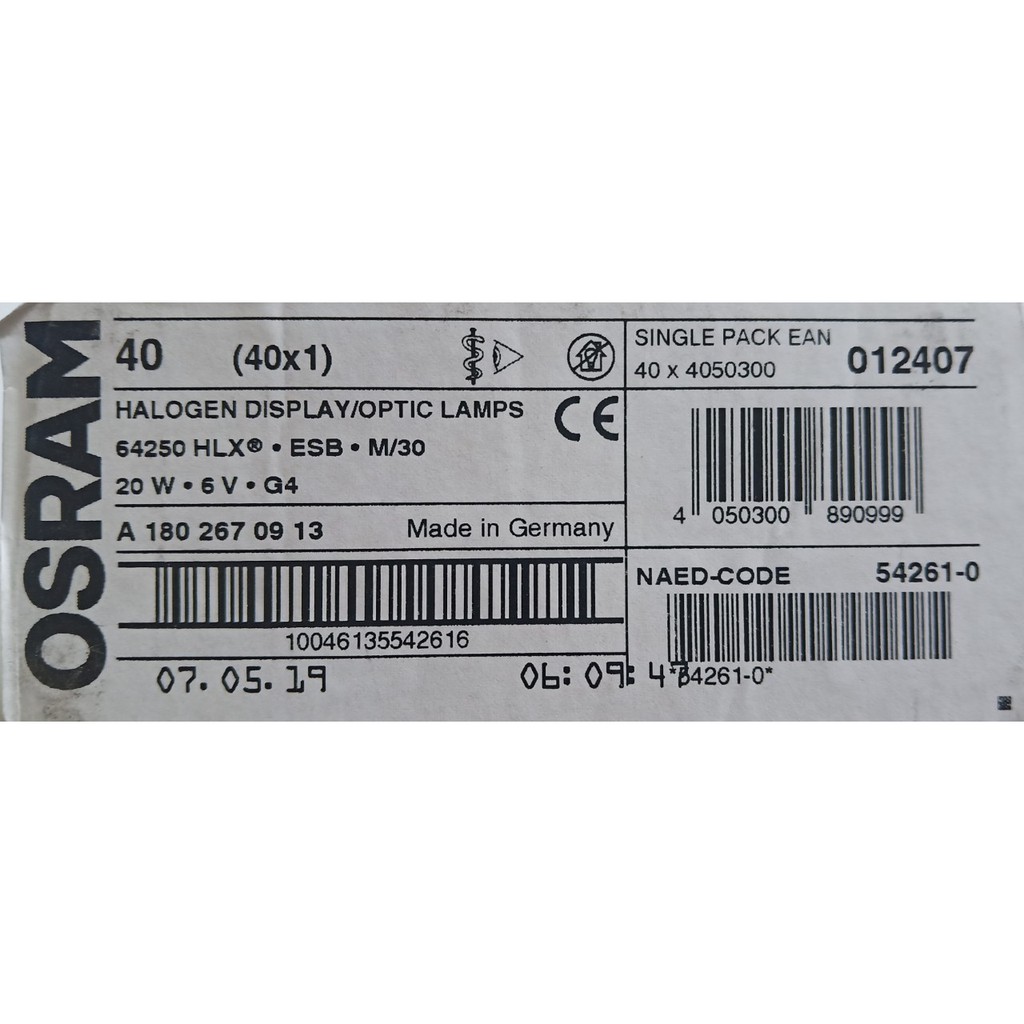 (SALE) Bóng halogen Osram HLX 64250 6V 20W