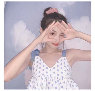 Cột tóc scrunchies màu mè