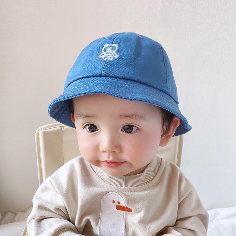 (ảnh thật) mũ vành gấu xanh đen