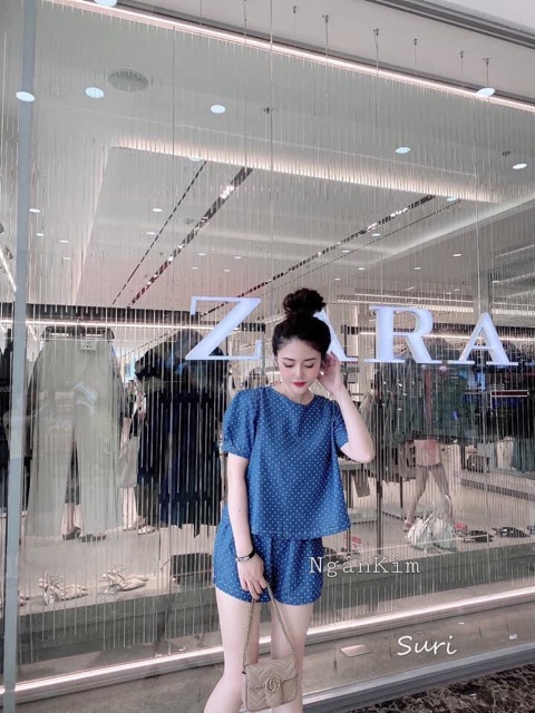 XẢ SỈ BỘ BÒ GIẤY CHẤM BI SIÊU MÁT NỮ NHÚN VAI | BigBuy360 - bigbuy360.vn