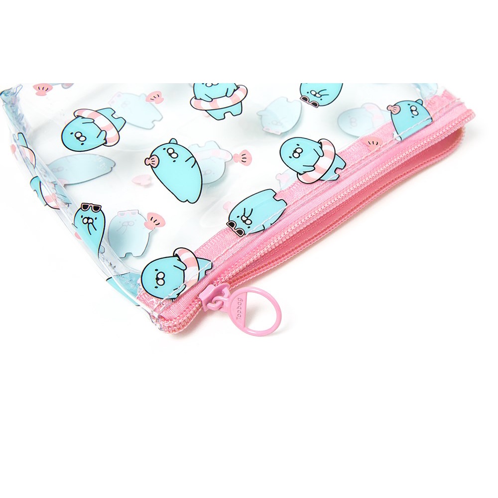 Túi Đựng Đồ Dùng Trong Suốt ARTBOX Hàn Quốc PVC Hình Otto Mang Vòng Bơi Cute
