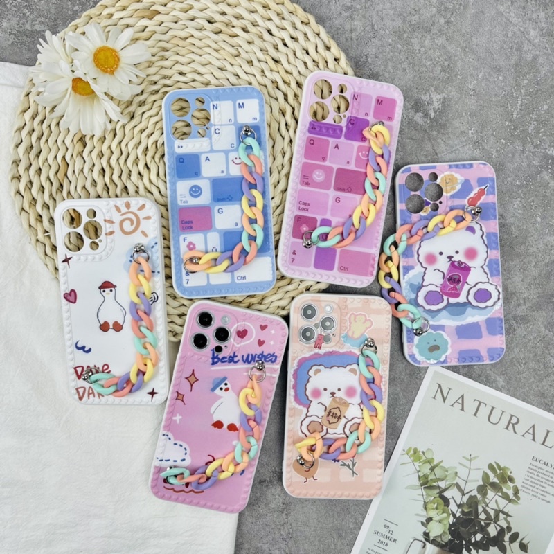 Ốp Iphone nhựa dẻo dây xích dễ thương cho Iphone 6/6s/6 plus/7/8/7 plus/8 plus/X/Xs/Xs Max - CITYCASE