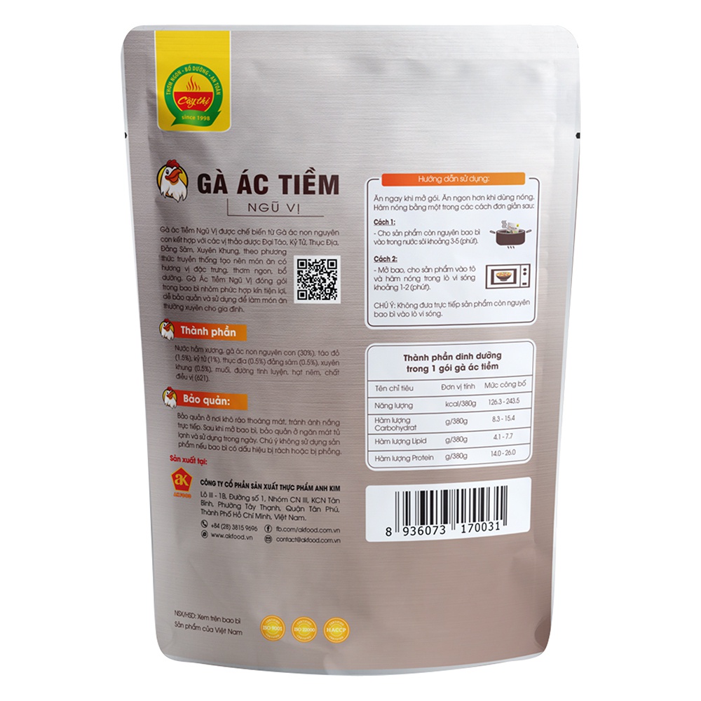 Gà ác tiềm ngũ vị Cây Thị 380g