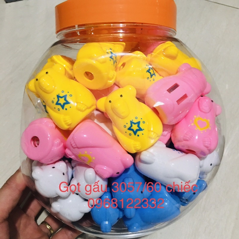 Hộp Gọt 3073-3057-Gọt Bút Chì Hình Gấu /60 Chiếc (01 hộp )