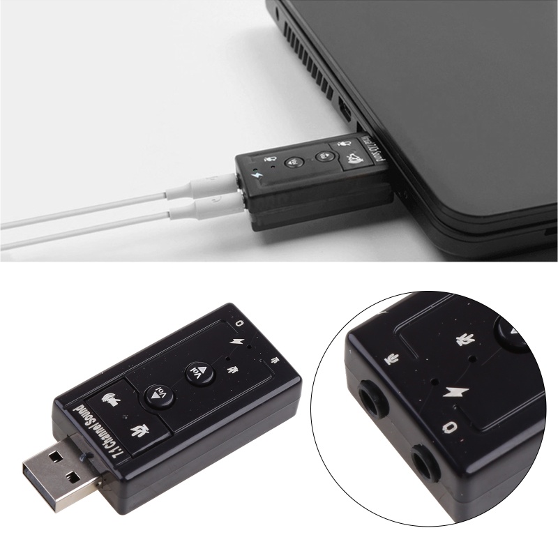 Thẻ Âm Thanh Bên Ngoài USB 2 Ảo 7 1 Cho Windows