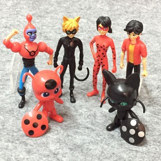 Bộ 6 mô hình nhân vật trong Super Cats Miraculous Ladybug