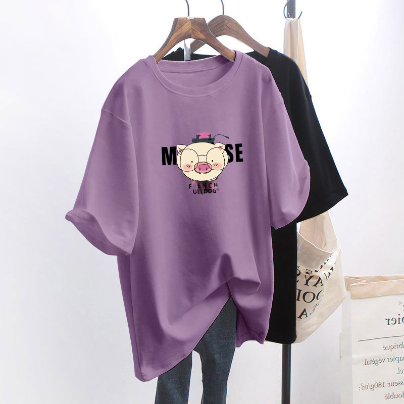 NRVP Áo Thun Nữ Tay Ngắn 100% Cotton Phong Cách Hàn Quốc 2021