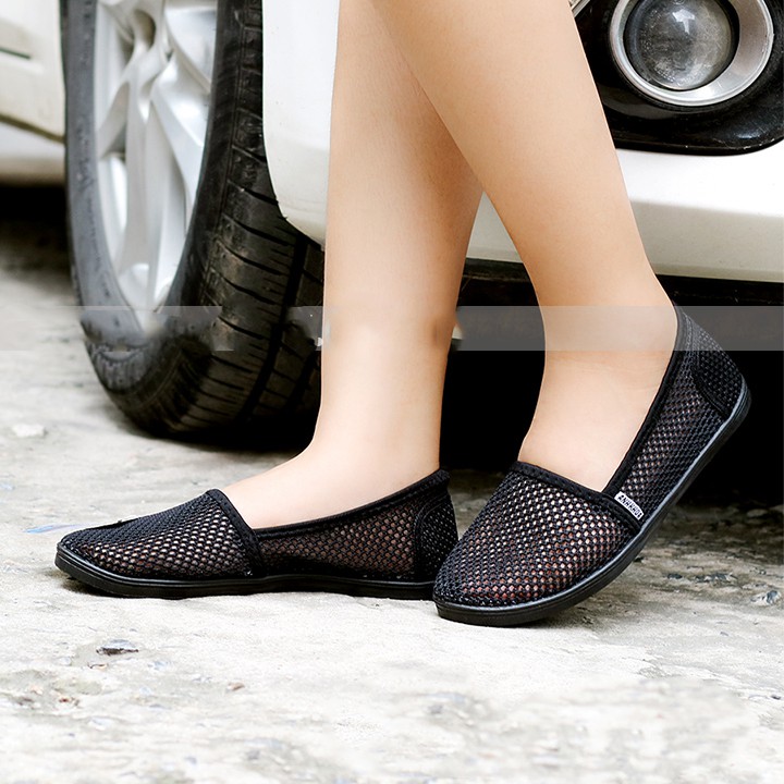 Giày lưới nữ Anh Khoa D115 sợi dệt siêu thoáng khí chống hôi chân đế đúc liền khối siêu bền - giày hè - giày đi biển