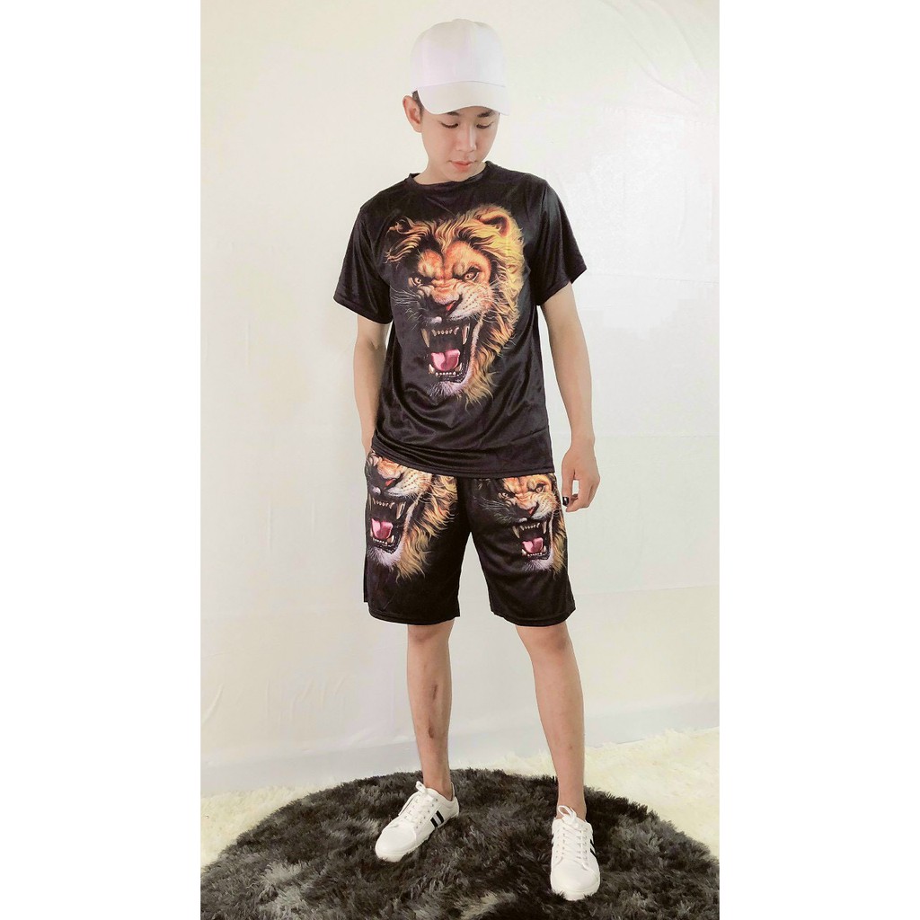 Đồ bộ nam nữ chất vải thun lạnh co giãn 4 chiều in chuyển nhiệt 3D đẹp phong cách thời trang unisex (hinhsutu)