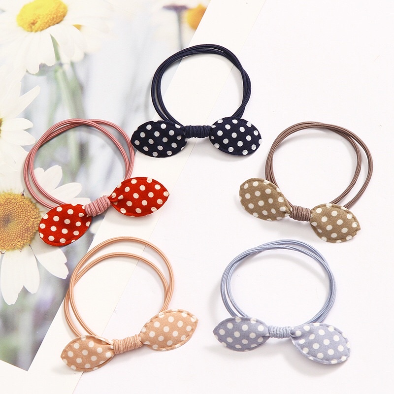 Dây Buộc Tóc Tai Thỏ Dễ Thương Cho Bạn Gái