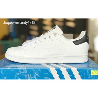 Giày Thể Thao Stan Smith Gót Đen Full Box