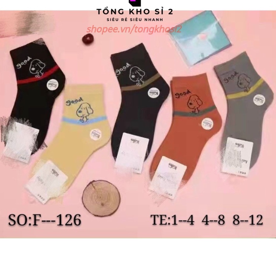 [Set 10 đôi] Tất Thu Đông Cotton Hoạ Tiết Cao Cấp Dày Dặn Cho Bé - GIA DỤNG HÀ NỘI