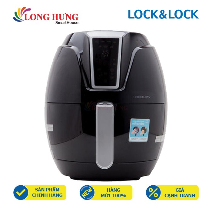 Nồi chiên không dầu điện tử Lock&Lock 3.2 lít EJF361BLK - Hàng chính hãng( hộp xấu )