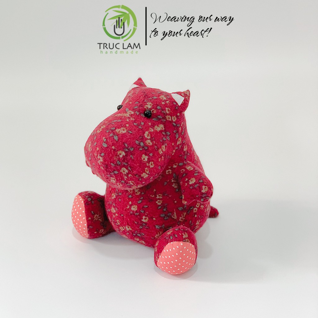 Đồ Chơi Cho Bé Thú Nhồi Bông Hình Con Hà Mã Vải Hoa Bông Gòn Cao Cấp (A) – Trúc Lâm Handmade