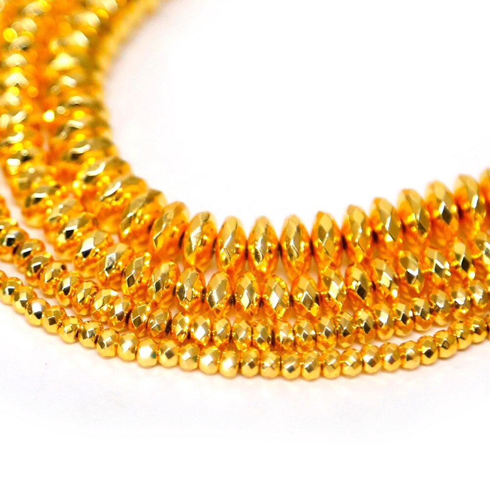 Chuỗi hạt đá hematite tự nhiên màu đen size 3mm 4mm 6mm 8mm làm trang sức diy