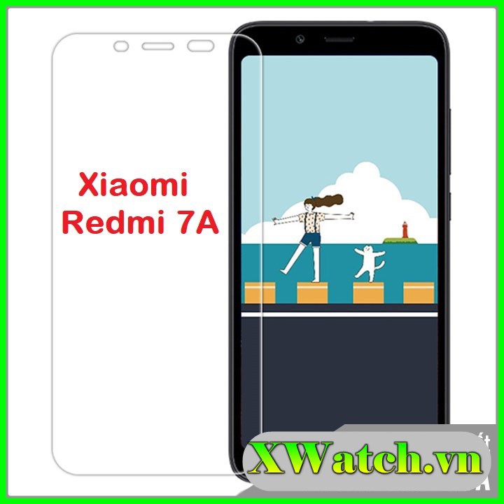 Cường lực trong suốt Xiaomi Redmi 7a ( Tặng keo chống hở mép )