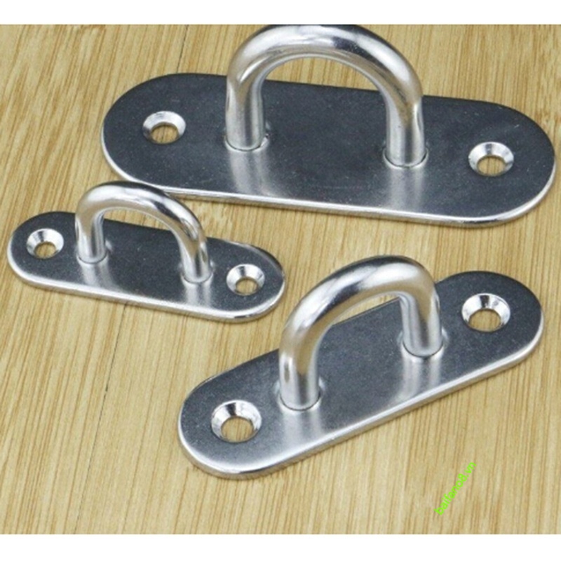 Móc Treo Đồ 2 Lỗ Hình Chữ U Bằng Thép Không Gỉ Màu Bạc