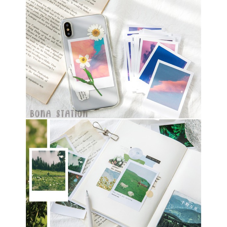 Hộp 30 sticker lomo phong cảnh thiên nhiên Romantic landscape | BDL003