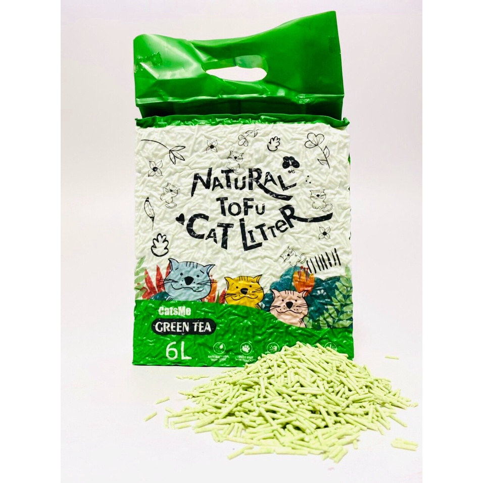 Cát vệ sinh đậu nành cho mèo Tofu Cat Litter Catsme 6L - Siêu khử mùi và tiết kiệm